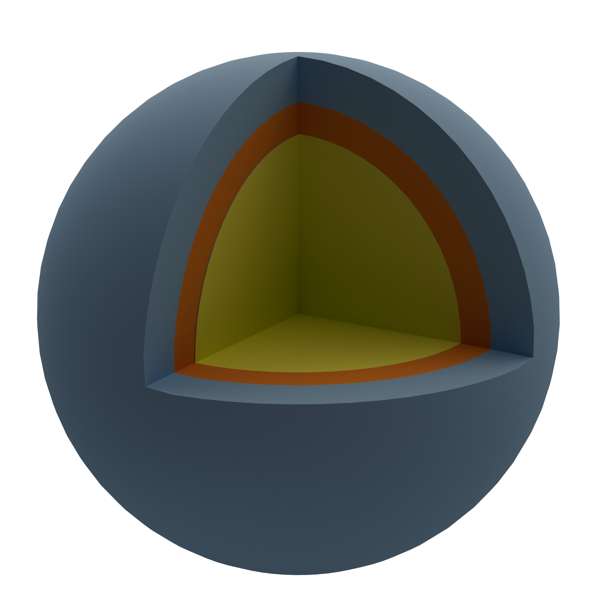 实心核壳球3D模型