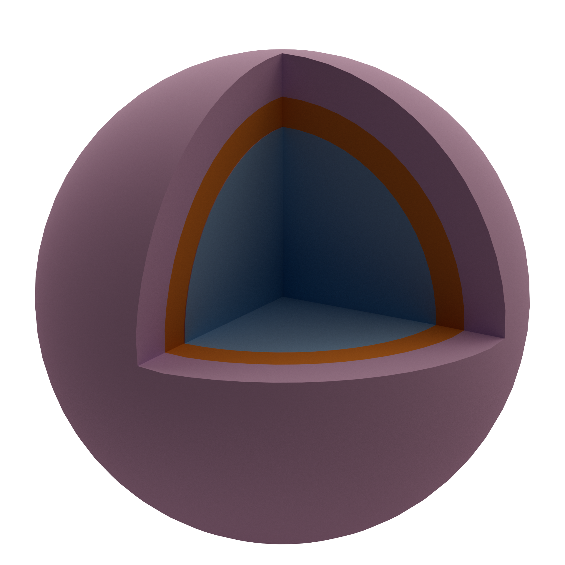 实心核壳球3D模型
